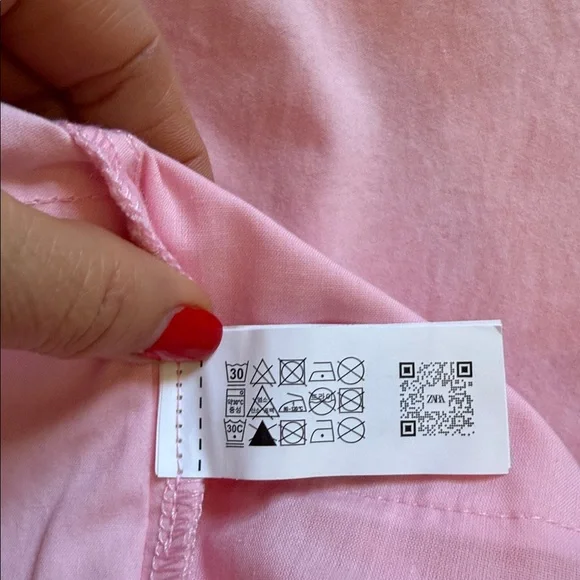 NWT Zara Women's Pink Wide Leg Cotton Pants XL, S Pastel Pink - Picture 12 of 16